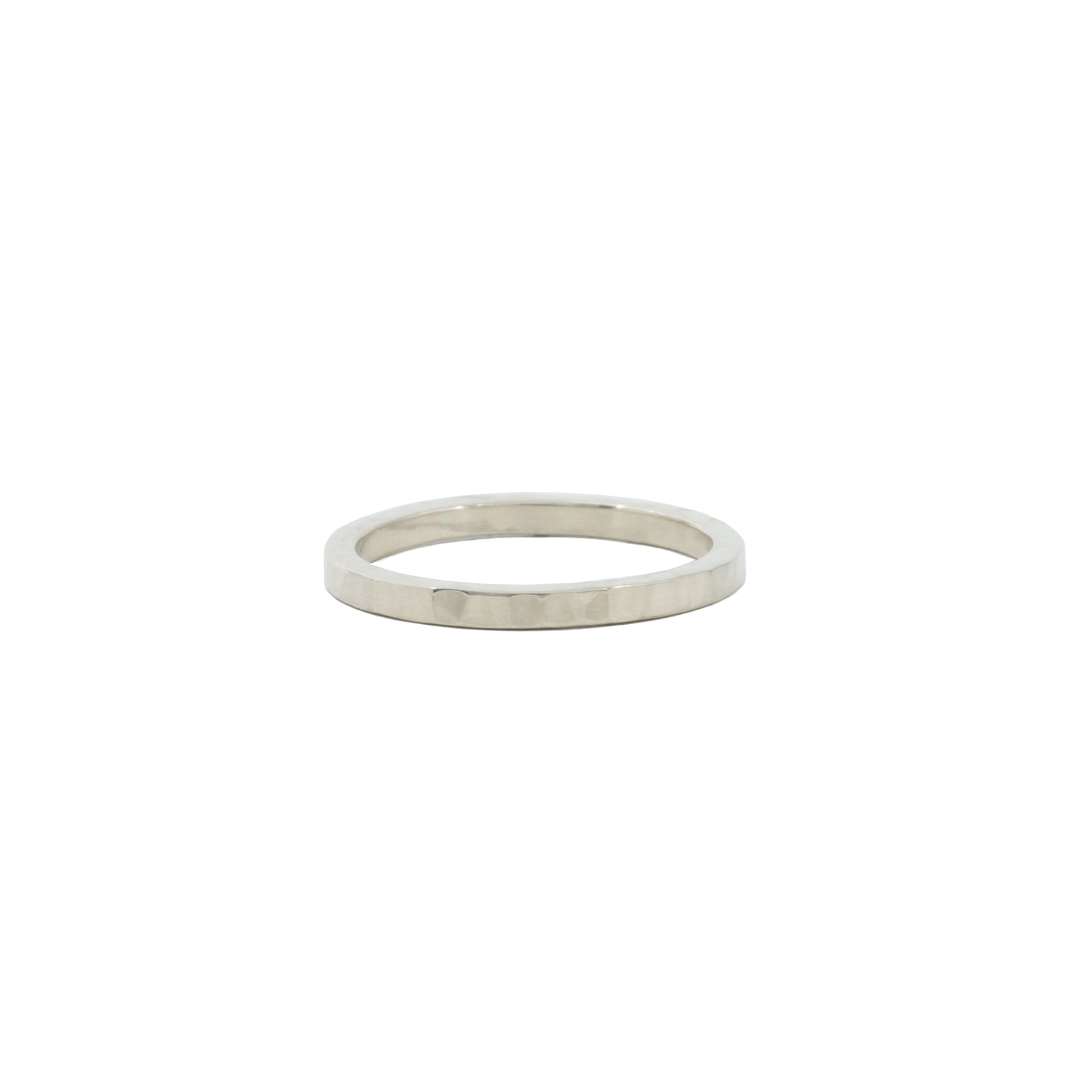 Hammered 2mm Sterling Silver Wedding Band