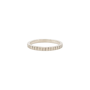 Linear 2mm Sterling Silver Wedding Band