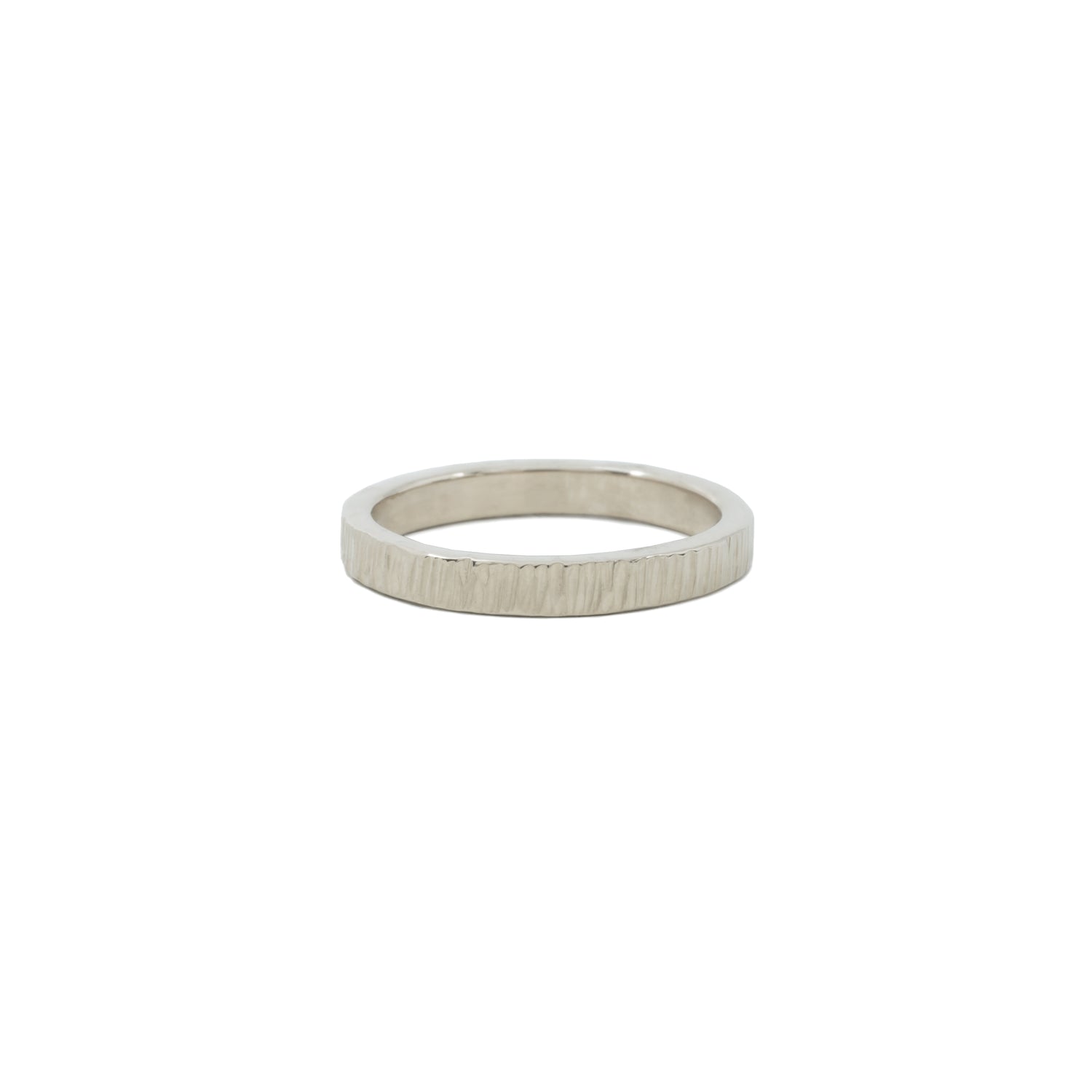 Bark 3mm Sterling Silver Wedding Band