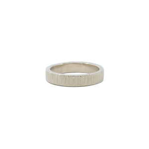 Bark 4mm Sterling Silver Band - Kat Cadegan Jewellery