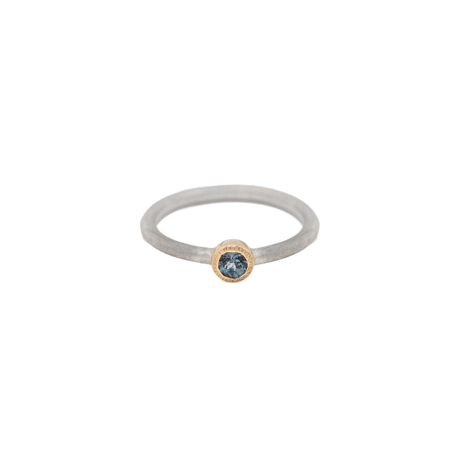 Blue Spinel stacker ring - Kat Cadegan