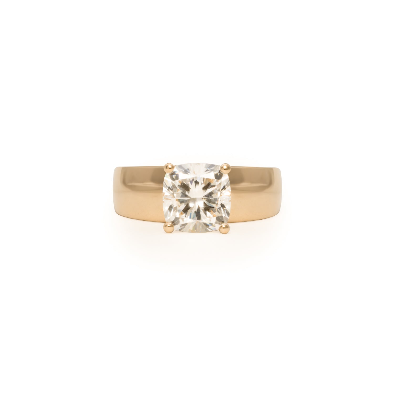 Brenda - cushion lab diamond ring - Kat Cadegan Jewellery