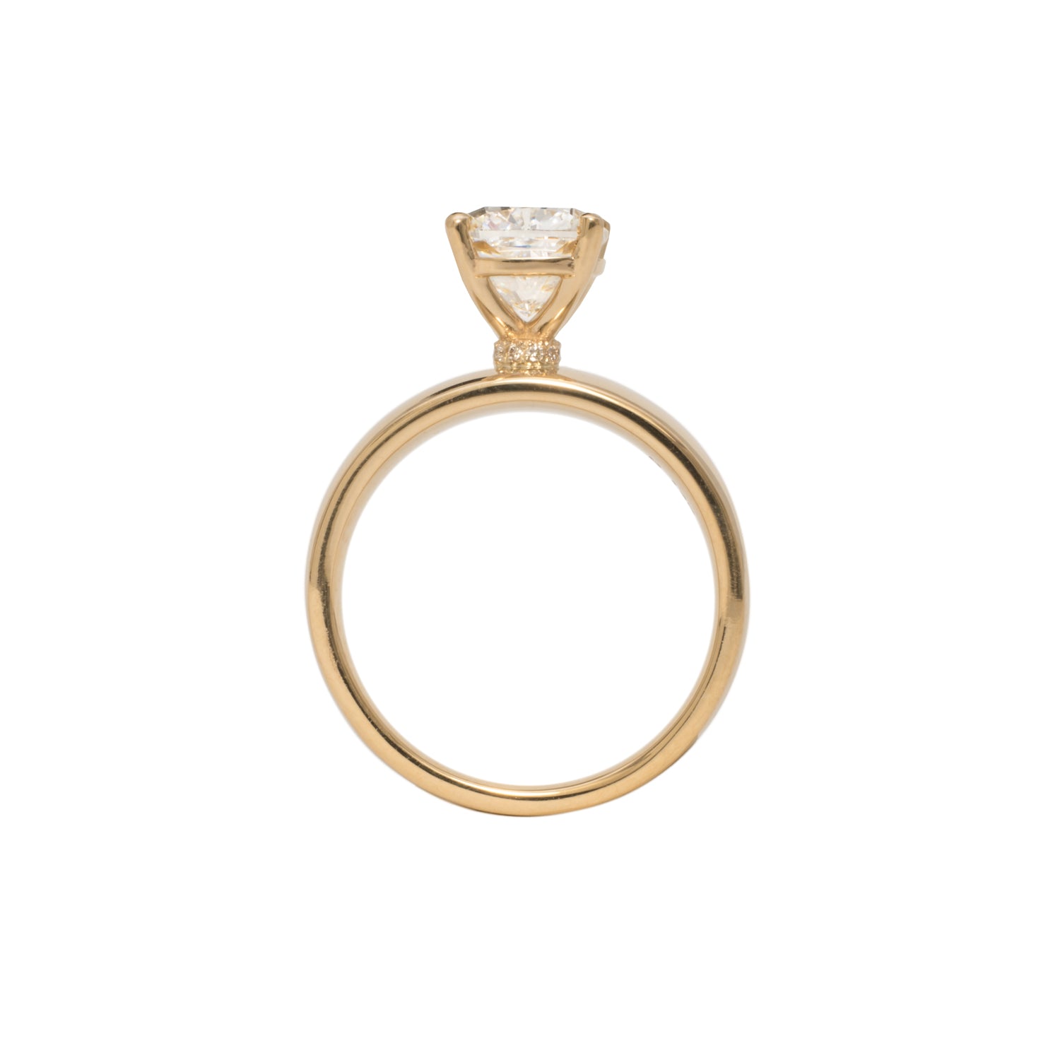 Brenda - cushion lab diamond ring - Kat Cadegan Jewellery