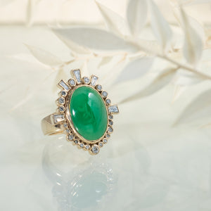 Elizabet - Chrysophrase ring - Kat Cadegan Jewellery