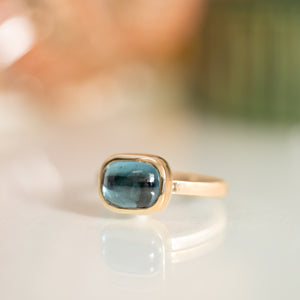 Franny - London Blue 14k Gold ring