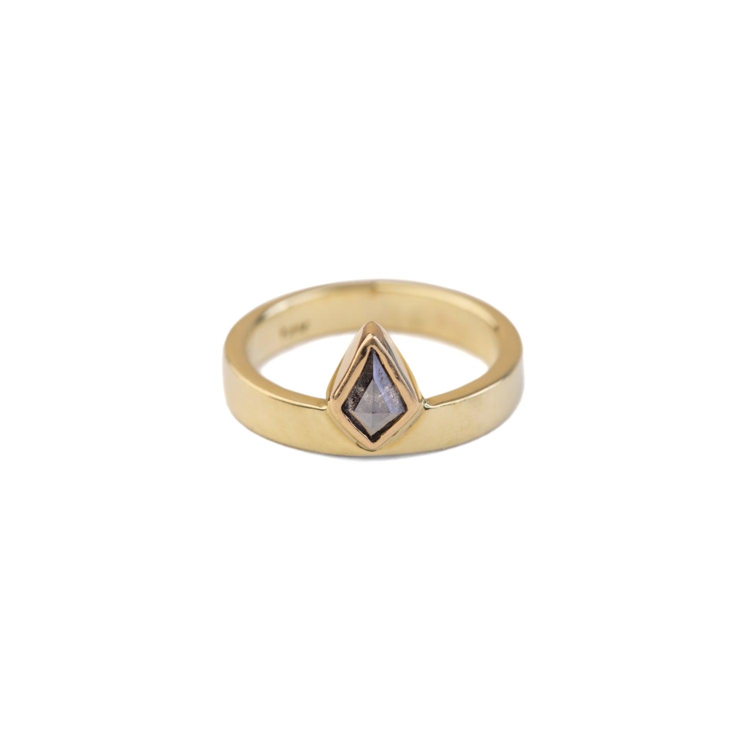 Harlow - Salt and Pepper Diamond cigar ring - Kat Cadegan