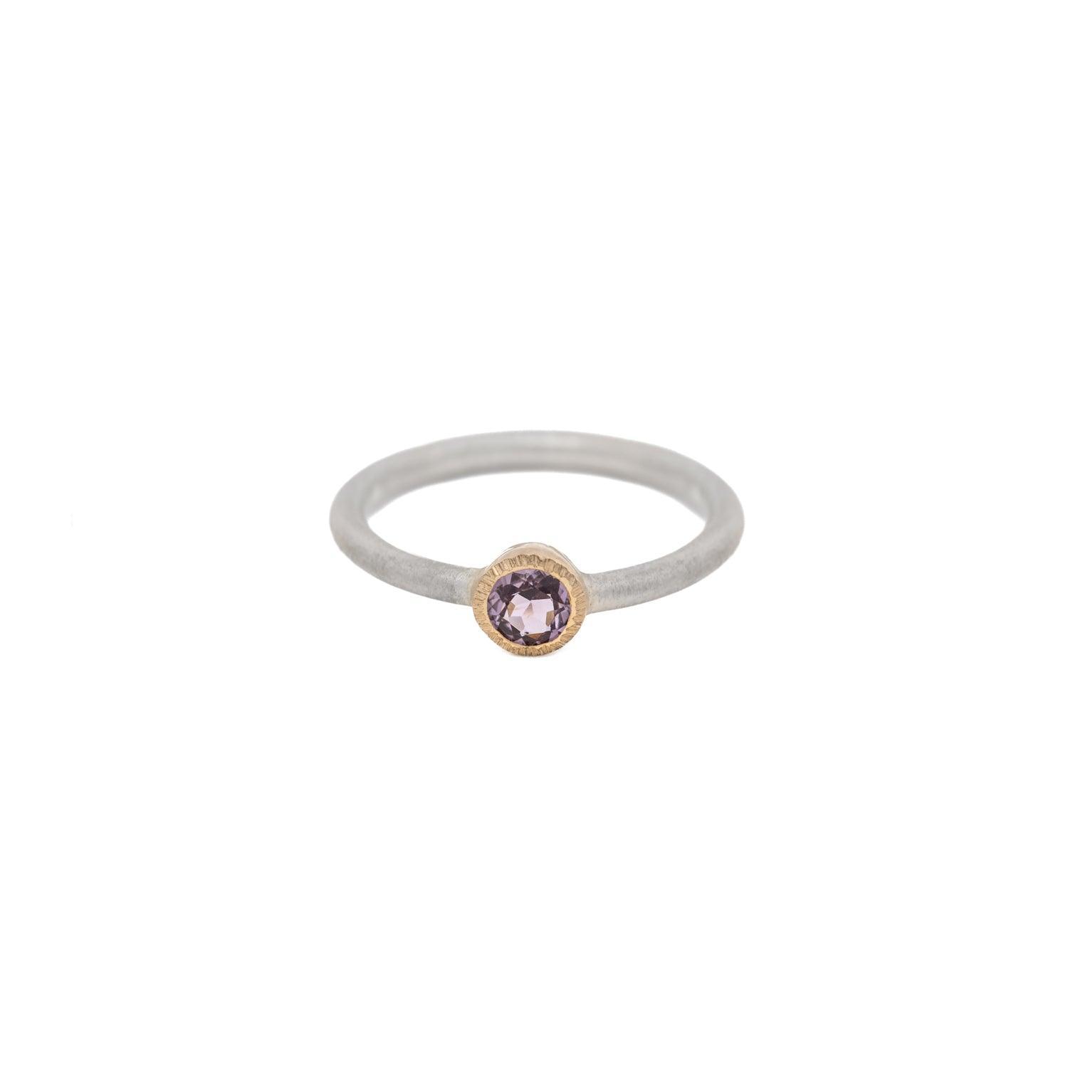 Light Violet Spinel stacker ring - Kat Cadegan