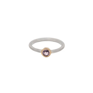 Light Violet Spinel stacker ring - Kat Cadegan