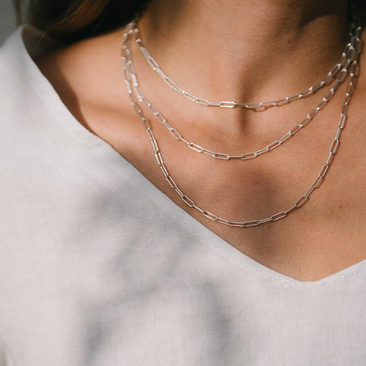 Paperclip hot sale link necklace