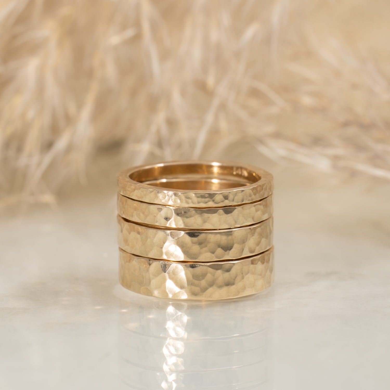 Pebble 4mm Gold Wedding Band - Kat Cadegan Jewellery