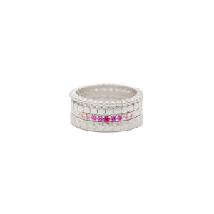 Pink Sapphire Silver Band - Kat Cadegan Jewellery