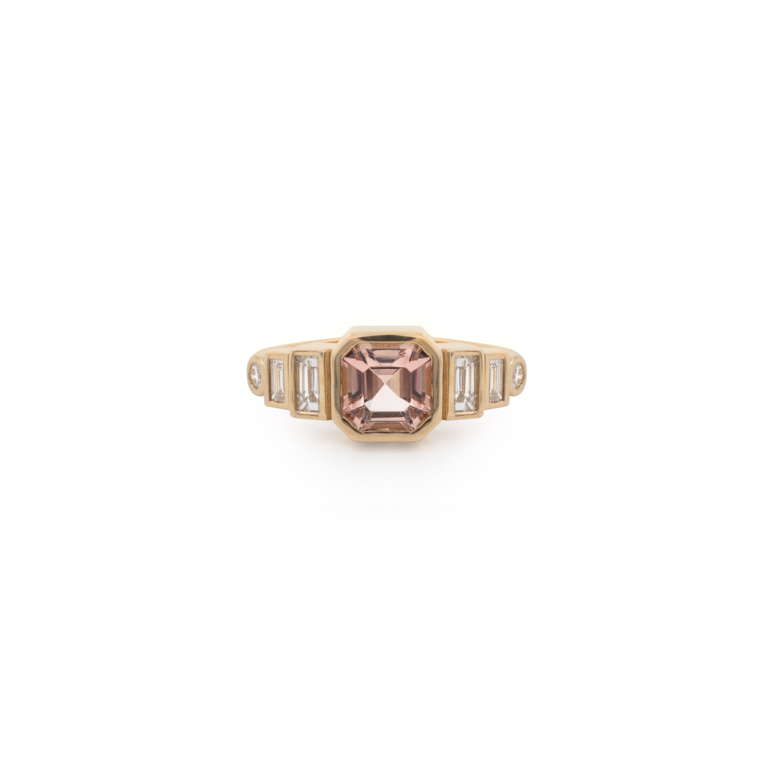 Rawanda - pink tourmaline 14k gold ring