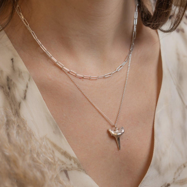 Opal shark deals tooth necklace