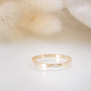 Sylvie - baguette diamond 14k gold ring