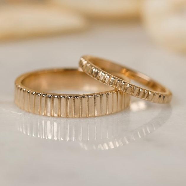 14k solid gold simple wedding band woman's simple thin wedding ring –  Praxis Jewelry